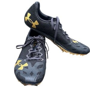 Under Amour HOVR Smokeride Track Spikes 8 Black Lightweight